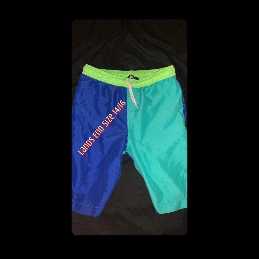 Lands End Boys 14/16 swim trunks good condition